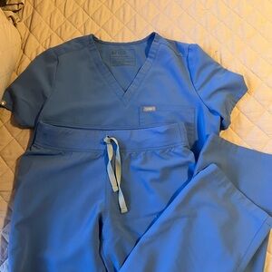 Figs Women's Light Blue Scrub Pants